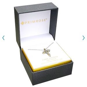 Sterling Silver & 18k Gold Plate Cross Necklace! NWT!